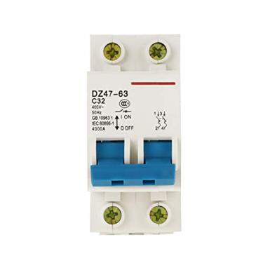 Imagem de Hyuduo Disjuntor Em Miniatura, 2p 32A 400V 50Hz, Design Compacto, Alta Retestividade de Chamas, Adequada para Iluminação e de Distribuição de Energia Motor, Desempenho Confiável, Pequeno Disjuntor,