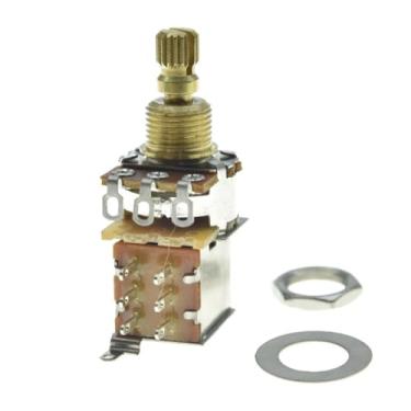 Imagem de Dopro Potenciômetro completo de latão para violão para baixo de áudio/linear com eixo de rosca EUA B250K Linear Taper 16 mm