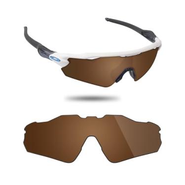 Imagem de Fiskr Lentes polarizadas de substituição compatíveis com óculos de sol Oakley Radar EV Pitch OO9211, resistente a impactos e ajuste perfeito, Marrom âmbar., One Size
