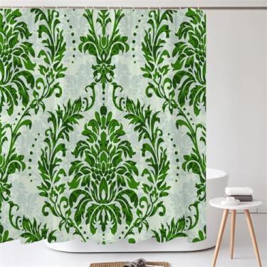 Imagem de Cortina de chuveiro estilo banheiro, tecido de poliéster, cortina de banho 180x180cm com 12 ganchos, SK2424, L210xA180cm