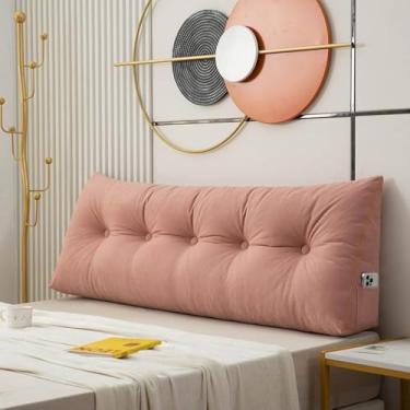 Imagem de Almofada De Cabeceira Macia - Almofada De Cunha Triangular Com Capa Removível - Almofada De Apoio Lombar Para Maternidade Adulto Criança - Almofada De Encosto Grande, Orange, 120x50x20cm