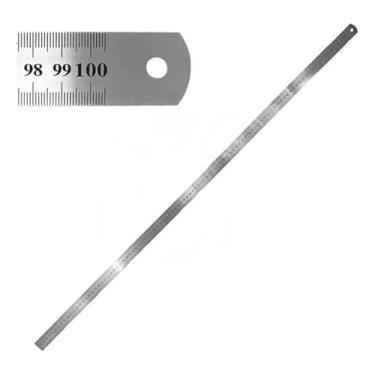 Imagem de Régua Profissional Em Aço Inox 40'' 100cm (1 Metro) Scrapbook Para Desenho Escola Artesanato Patch Projetista Costureira Desenhista Cor Prateado Projeto Patchwork Para Desenho Escola - Lanmax/NYBC