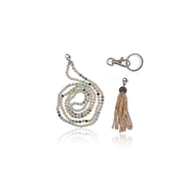 Imagem de MGR MY GEMS ROCK! Colar com contas de cristal ou pedra preciosa leve e cordão não fugaz e crachá de identificação para mulheres.