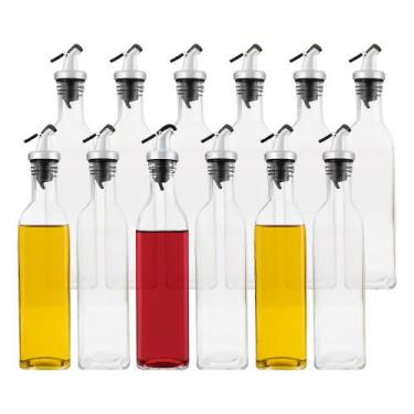 Imagem de Kit 12 Galheteiro de Vidro Porta Azeite 500ml Garrafa Mesa com Bico Do