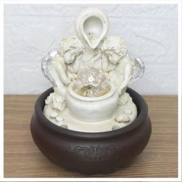 Imagem de Fonte De Água Decorativa Cascata Anjos Luz De Led Bivolt - Gici Decor