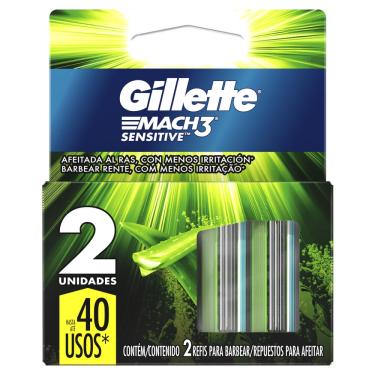 Imagem de Carga Para Aparelho De Barbear Gillette Mach3 Sensitive 2 unidades