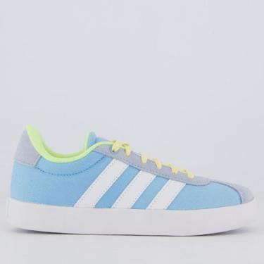Imagem de Tênis Adidas VL Court 3.0 Azul e Amarelo Juvenil, 34