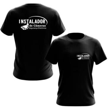 Imagem de Camiseta Instalador de Câmera - norte uniformes, G2, Preto