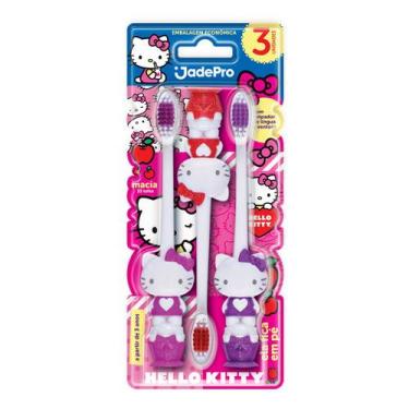 Imagem de Escova de dente Hello Kitty 3D kit com 3 unidades - JADEPRO