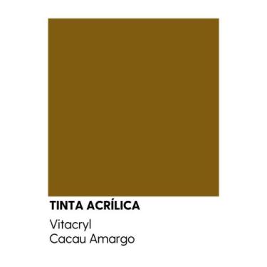 Imagem de Tinta Emborrachada Acetinada Marrons - Vitacryl, Cacau Amargo, 3,6 lts