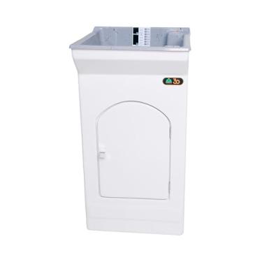 Imagem de Tanque de Lavar Roupa Fiberblu Paris 20 Litros Granitado Cinza