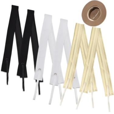 Imagem de AHANDMAKER 12 peças de inserção de redutor de tamanho de chapéu ajustável, 3 cores com cordão para chapéus, faixa de fita, tamanho de chapéu, faixa de transpiração para chapéus, bonés de costura,