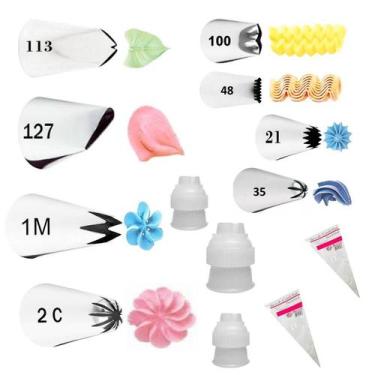 Imagem de Kit 12 Peças De Confeitar Wilton  Adaptadores Sacos Mago