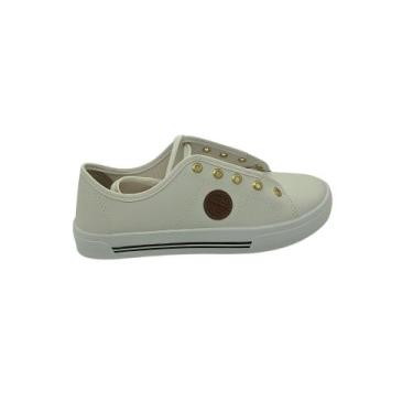 Imagem de Tênis Casual Feminino Moleca 5667.302, Branco, 38
