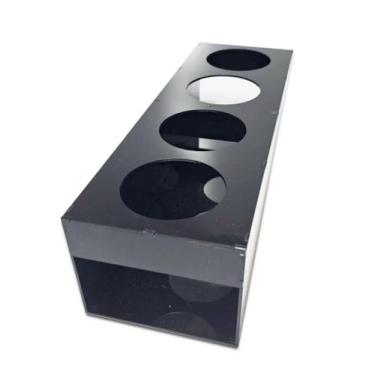 Imagem de SUPORTE Para 4 BISNAGAS FIFO 946 ml Originais ACRÍLICO PRETO SB4-1