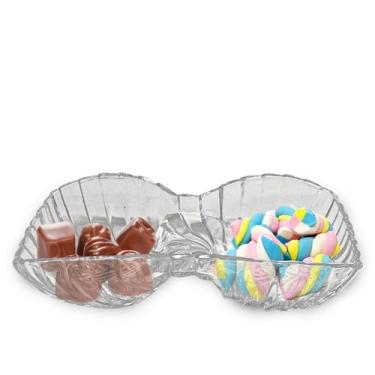 Imagem de Petisqueira Bomboniere Em Vidro Com 2 Divisórias Relevo Luxo Para Peti