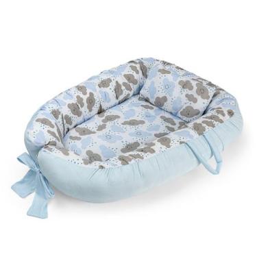 Imagem de Ninho Redutor de Berço de Bebê Menina Menino com Travesseiro e laço - 