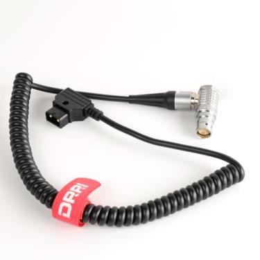 Imagem de DRRI ALEXA MINI cabo enrolado para câmera D-tap para Lemo conector fêmea de ângulo reto de 8 pinos FHJ.2B.308