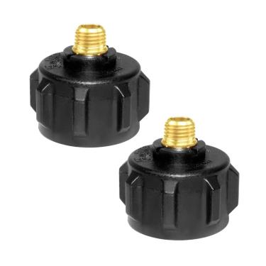 Imagem de Joywayus Adaptador de propano de porca QCC1 Conexões de válvula de regulador de gás de latão com rosca macho NPT de 1/4 polegada para tanque de propano QCC1 (2 peças)