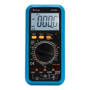 Imagem de Multímetro Digital True RMS CAT II 600V - Minipa ET-2703A