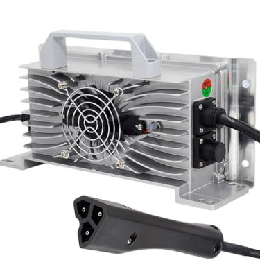 Imagem de Xtuboz Carregador De Carrinho De Golfe 58,4 V 20 A, Carregador De Bateria De Lítio Lifepo4 48 V (51,2 V), À Prova D'Água Com Plugue Rxv Integrado, 16 Cordas, Carregador Recarregável De 20 A Para Car