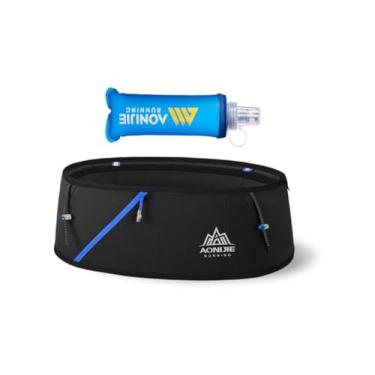 Imagem de AONIJIE Lovtour Bolsa de cinto de corrida, cinto dobrável, com garrafa de água macia de 250 ml, livre de garrafa de água e leve para maratona, escalada, corrida, ciclismo, treino, fitness, suporte
