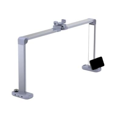 Imagem de Welinspift Lâmpada de tecnologia de unhas atualizada para mesa com suporte de telefone – Luz de mesa de LED dobrável de 86.4 cm 40W, 3 modos de cor 3000K-6000K, brilho ajustável, ideal para manicure