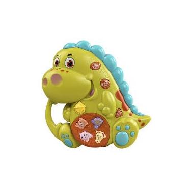 Imagem de Jialego Toys Dinossauro Musical Infantil, Verde e Azul, Plástico, com Luzes e Sons, Brinquedo Educativo Eletrônico para Crianças +12 Meses