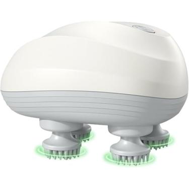 Imagem de Massageador Elétrico de Couro Cabeludo – À Prova d’Água, Recarregável, 96 Nós de Amassar – Massageador de Cabeça Multifuncional para Relaxamento, Estresse e Crescimento Capilar