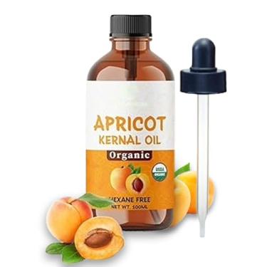 Imagem de ABBASI & CO Óleo de semente de damasco – grande 100 ml prensado a frio – Hidratante orgânico certificado USDA e antioxidante para massagem facial, cabelo e corpo – Cuidados com a pele 100% puro e