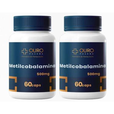 Imagem de KIT Metilcobalamina 500mcg 2 potes 60 Cápsulas cada - Ouro Pharma