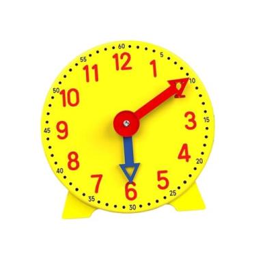 Imagem de JunZheHub Relógio Educativo para Ensinar As Horas, Brinquedo Educativo para Crianças Até a Terceira Série, 12 Horas