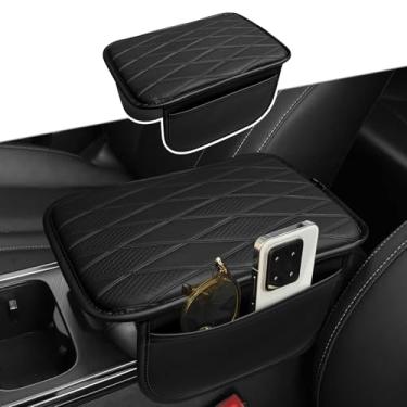 Imagem de Muslogy Capa de apoio de braço universal para console central compatível com a maioria dos veículos, caminhões, SUV, Sedan, almofada de apoio de braço antiderrapante para descanso de braço protetor de