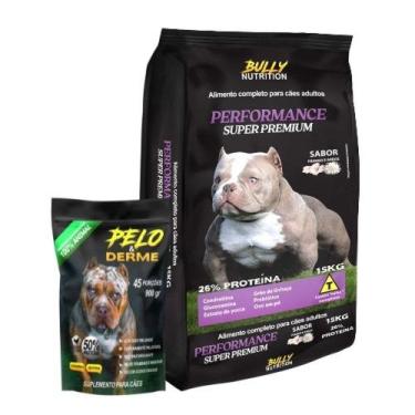 Imagem de Ração Performance Super Premium 15kg + Suplemento Bully Pelo & Derme 9