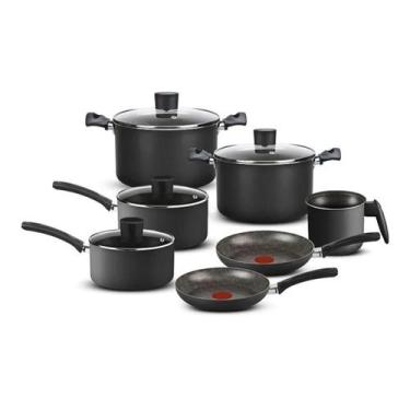 Imagem de Jogo De Panelas Rochedo Facilita Cinza 7 Peças