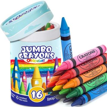 Imagem de Crayons Officygnet Jumbo 16 cores para crianças de 1 a 3 anos