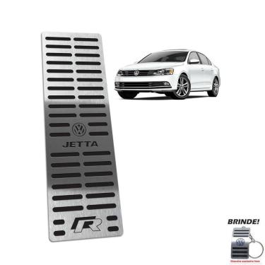 Imagem de Descanso De Pé Em  Aço Inox Jetta R-line 2011/2018 Preto