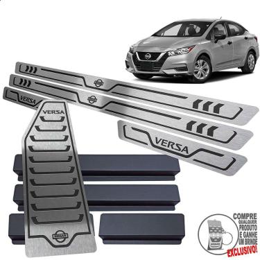 Imagem de Soleira + Descanso Nissan Versa 2021 Preto Baixo Relevo