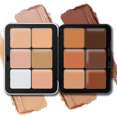 Imagem de Paleta de corretivo HOSAILY Creme impermeável de 12 cores