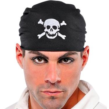 Imagem de amscan 840766 Black Bandana with Skull Print, 1 Piece