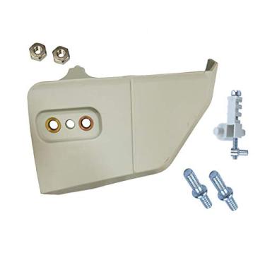 Imagem de 1123 640 1705 Capa de roda dentada de motosserra com ajustador de tensor de corrente, parafuso e porcas de substituição, adequado para Stihl 017 MS170 018 MS180 021 MS210 023 MS230 025 MS250