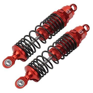 Imagem de Domary 2PCS 95mm Alumínio de Alumínio Damper de Choque Dianteiro, Reduza a Vibração, Melhore o Desempenho, Com a Mola Elástica, para Trxxas/Slash/2wd 1/10 RC (Vermelho r)