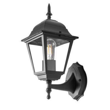 Imagem de Arandela De Parede Colonial Alumínio Preto 4 Faces Externo - Lcg Eletr