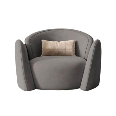 Imagem de URGDWEKJY Sofá cadeira estilo wabi-sabi design artístico cadeira sofá individual casa de família varanda sala de estar criativo sofá preguiçoso sala de estar sofá (C)