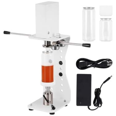 Imagem de Selador elétrico de lata de refrigerante, tampa de prensa manual de 6 a 16 cm de altura ajustável para latas de plástico/alumínio/lata, máquina seladora de latas de 5 a 9 cm de diâmetro para