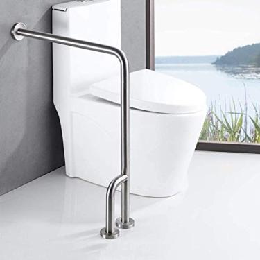 Imagem de Barras de apoio para banheiro, barra de apoio de banheiro, corrimãos de suporte de segurança, trilho de banheiro, alça segura, suporte de assento antiderrapante