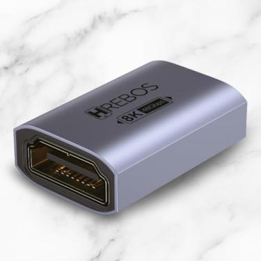 Imagem de Adaptador HDMI Femea x Femea Emenda Extensor Conector de Cabo 8K Suporte 4K 120Hz 48Gbps Extensor Conector De Alumínio