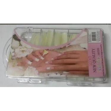 Imagem de Caixa Com 500 Tips Reta Ou Sorriso P/ Unhas Acrygel Postiça - Mr Venda