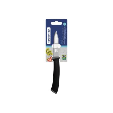 Imagem de Faca para Legumes e Frutas Tramontina Felice com Lâmina em Aço Inox com Fio Microsserrilhado e Cabo de Polipropileno Pre