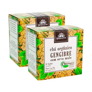 Imagem de Kit 2X: Chá de Gengibre/Mate Orgânico Kampo de Ervas 10 sachês